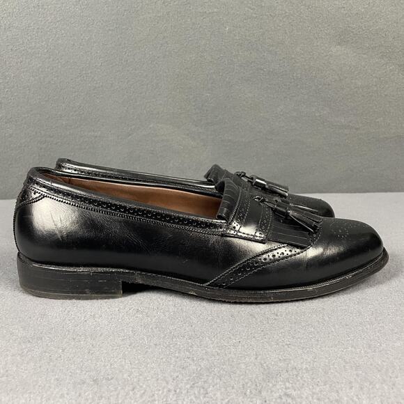Allen Edmonds Bridgton Shoes Mens Size 8.5 D Black Leather Tassel Brogue Loafer main image 6